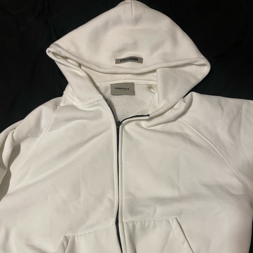 fear of god white zip up